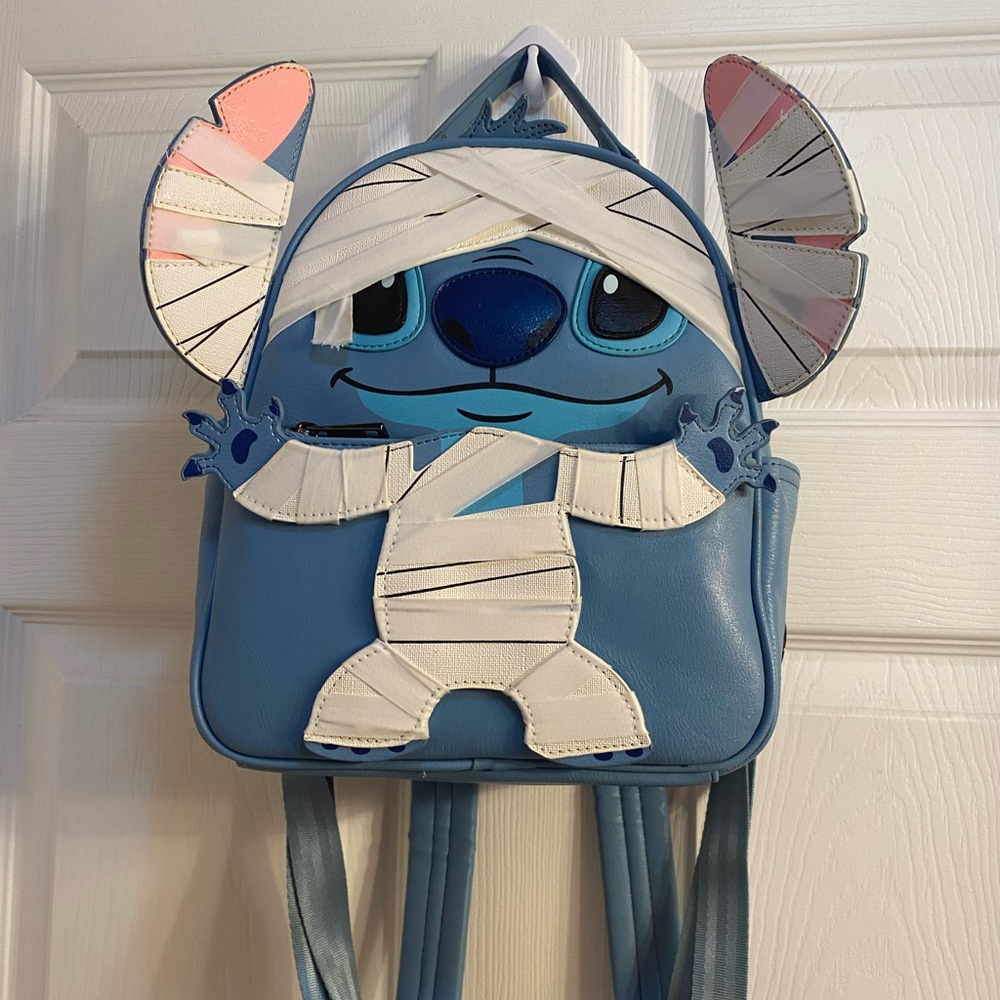 Disney Blue and White Stitch Backpack